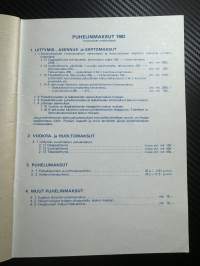 Paimion puhelin oy / Puhelinluettelo 1982
