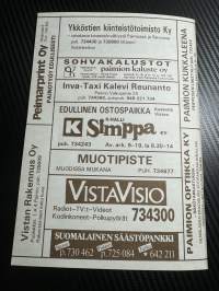 Paimion puhelin oy / Puhelinluettelo 1984