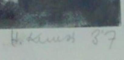 Helmi Kuusi Ateljee  sign 1937  kehystetty