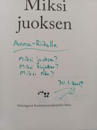 Miksi juoksen (signeerattu, tekijän omiste)