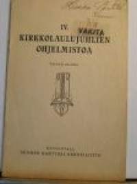 Kirkkolaulujuhlien ohjelmistoa