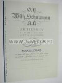 Oy Wilh. Schauman Ab, Jyväskylä 1937, 1 000 mk -osakekirja / share certificate