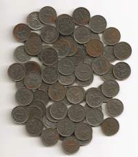 1 markka  malli 1943 - 51  rautaa n 250 g erä
