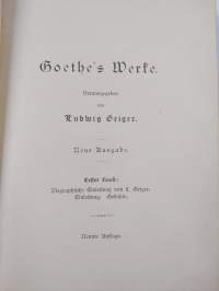 Goethes Werke : erster band