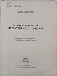 Minnesteckningar, uppsatser och konstbref ur tidningar, tidskrifter och tillfällighetspublikationer