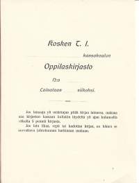 Kosken Koski T L  kansakoulun Oppilaskirjasto  - lainaustosite  blanko