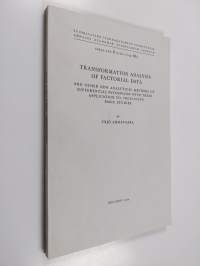 Transformation analysis of factorial data and other new analytical methods of differential psychology with their application to Thurstone&#039;s basic studies
