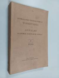 Suomalaisen Tiedeakatemian toimituksia. Annales Academiæ Scientiarum Fennicæ - Sar. B /33