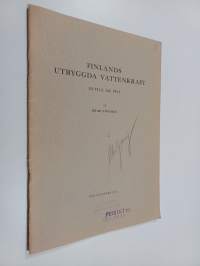 Finlands utbyggda vattenkraft intill år 1931