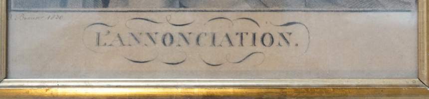 Lánnonciation  sign B Brauser 1830  hiilipiirros 38x29 cm