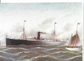 Tanker &quot;  Phoebus&quot; 1903  - laivakortti, laivapostikortti leimattu 1987