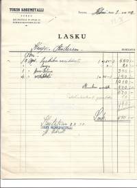Turun Korumetalli  Raunistula 1938  - firmalomake