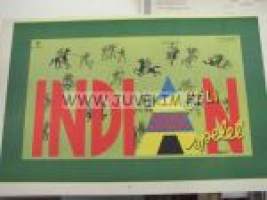 Indian peli / spelet intiaani peli -Paperikomppania 5540 laatikon kansipainatus