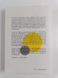Memoires d&#039;Europe : témoignage