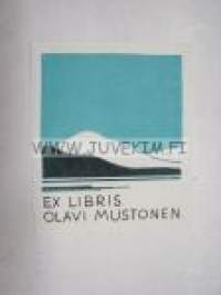 Ex Libris Olavi Mustonen -kirjanomistajamerkki