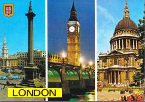 18 kpl Greetings from London/London -postikorttia. Kulkemattomia