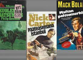 Montana;Kuoleman ratsumies, Nick Carter:Pääteasemana Istanbul ja Mac Bolan:Mafian polttomerkkki;   yht 3  kirjaa