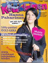 Koululainen 2007/2. Keskiaukeama-julisteessa  (AVAAMATON!) Nelly Furtado, Antti Autti, Virpi Kuitunen, Parta-agama