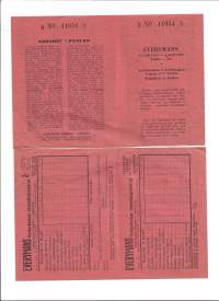 Everymans blanko veikkauskuponki   1930-luku 10 kpl erä