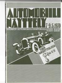 Automobiilinäyttely 1970 Turku Suomen Automobiili-Historiallinen Klubi , Turun Kerho -käsiohjelma