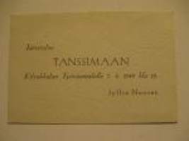 Tervetuloa tanssimaan Kilvakkalan Työväentalolle 7.8.1948 Jyllin nuoret