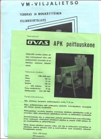 Ovas Viljalietso ja peittauskone / Väinö Ovaska Koria - tuote-esite 2 kpl