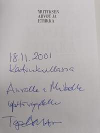 Yrityksen arvot ja etiikka (signeerattu, tekijän omiste)