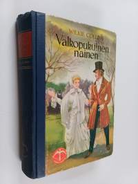 Valkopukuinen nainen