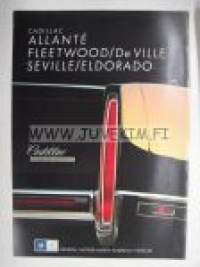 Cadillac Allenté, Fleetwood / De Ville, Seville / Eldorado 1991 -myyntiesite