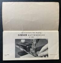 Instructions for Using Singer Buttonholer - Käyttöohje