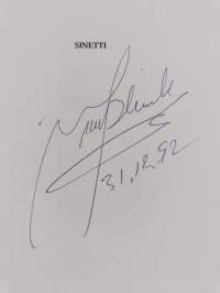 Sinetti poikani näylle (signeerattu)