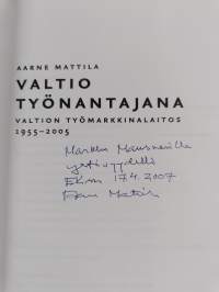 Valtio työnantajana : valtion työmarkkinalaitos 1955-2005 (signeerattu, tekijän omiste)