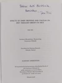 Effects of dairy proteins and calcium on diet-induced obesity in mice (signeerattu, tekijän omiste)