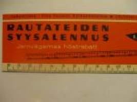 Rautateiden syysalennus 1.10. -30.11.1955  - lukuviivain