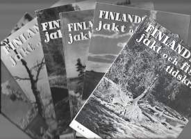 Finlands jakt och fiske tidskrift 1955  nrot 1 - 6  koko vuosikerta