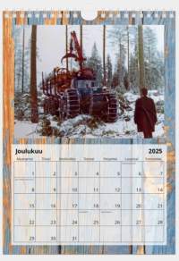 Uusi 2025 Ford traktori seinäkalenteri, koko A4. Kaikki kuvat ovat Ylikomi Oy traktorifirman valokuvia.