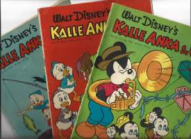 Kalle Anka&amp;Co (Aku Ankka) 1959 nr 16,17 ja 21  ruotsinkielinen 3 kpl erä