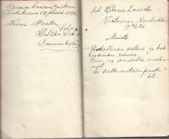 Muistovihko musta vahakantinen vihko  1926   n 50 sivua lkäsinkirjoitettuja muistoja