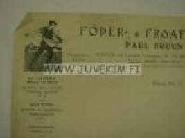 Foder- &amp; Fröaffären Paul Bruun, Viipuri / Säiniö 23.2.1923 -asiakirja