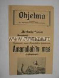 Amanullahin maa -elokuvan käsiohjelma 1929