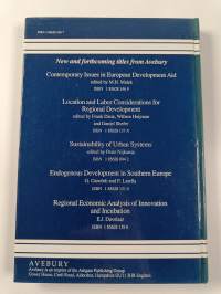 Regional economic analysis of innovation and incubation