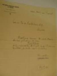 Pitkälahden Saha H. Peura Pitkälahti, 27.3.1923 asiakirja