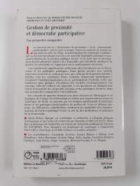 Gestion de proximité et démocratie participative - une perspective comparative