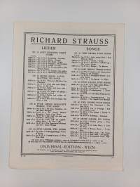 Richard Strauss - Vier lieder : Four songs