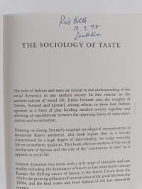 The sociology of taste (tekijän omiste, signeerattu)