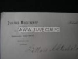 Julius Bustorff Helsinki 24.12.1908 -asiakirja