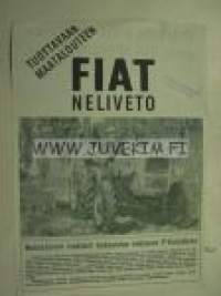 Fiat nelivetotraktori tuottavaan maatalouteen -myyntiesite (Nevalainen, Juuka, Väli-Mikkolan tila; Toropainen, Kitee, Säynejärvi; Saukkonen, Liperi, R
