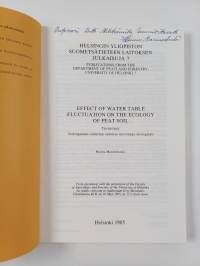 Effect of water table fluctuation on the ecology of peat soil (signeerattu, tekijän omiste)