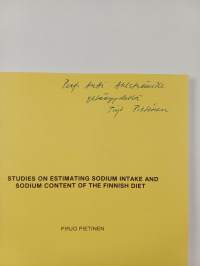 Studie son estimating sodium intake and sodium content of the finnish diet (signeerattu, tekijän omiste)