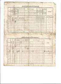 Latvan kylä Ilmari Leino / Lukutodistus: Lastenkoulutodistus, Lukukinkeritodistus 1915-18  todistus